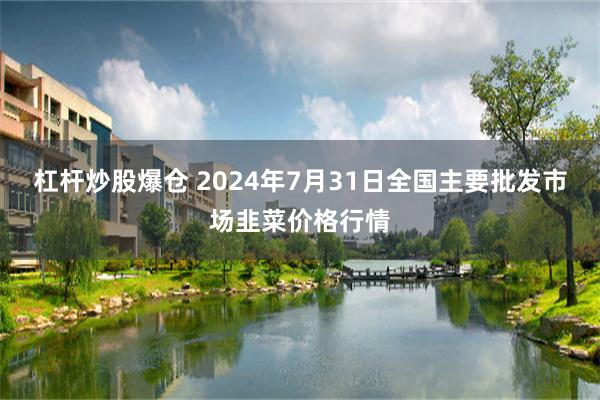 杠杆炒股爆仓 2024年7月31日全国主要批发市场韭菜价格行情