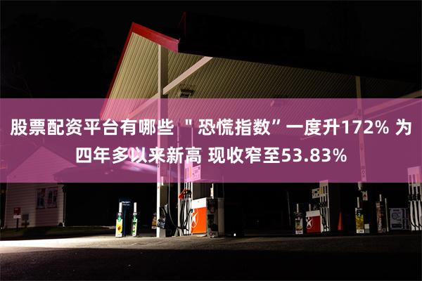 股票配资平台有哪些 ＂恐慌指数”一度升172% 为四年多以来新高 现收窄至53.83%