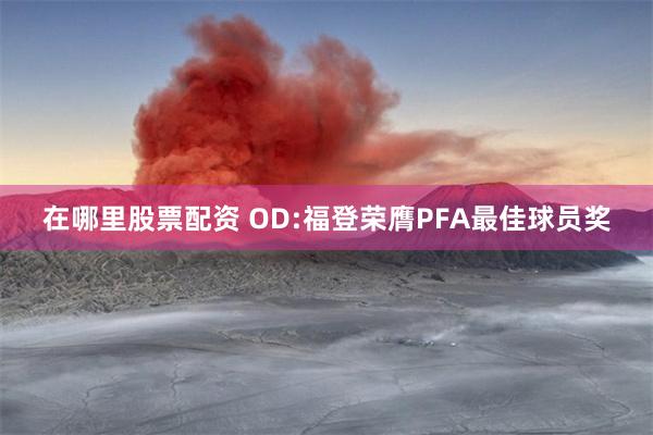 在哪里股票配资 OD:福登荣膺PFA最佳球员奖