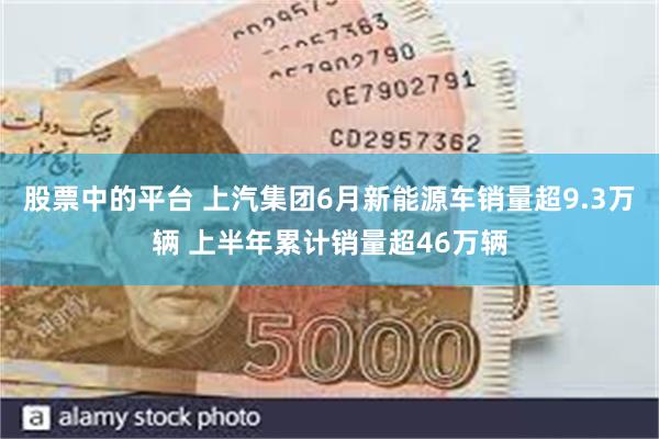 股票中的平台 上汽集团6月新能源车销量超9.3万辆 上半年累计销量超46万辆