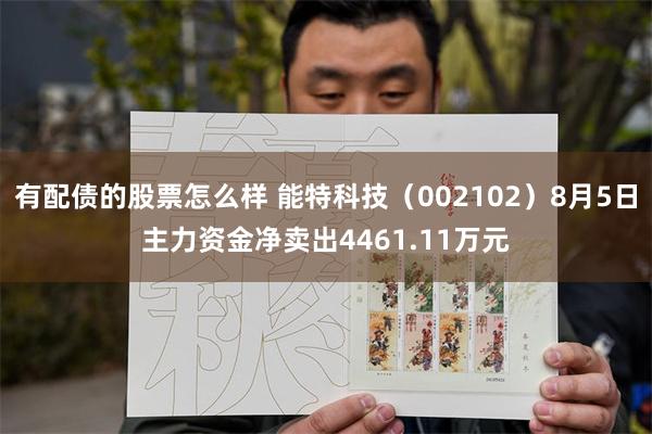 有配债的股票怎么样 能特科技（002102）8月5日主力资金净卖出4461.11