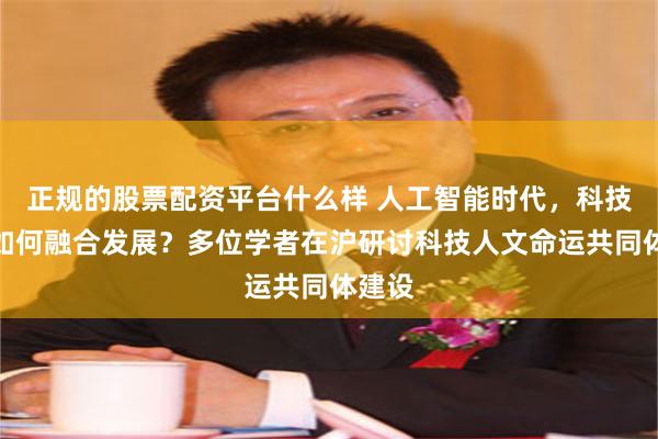 正规的股票配资平台什么样 人工智能时代，科技人文如何融合发展？多位学者在沪研讨科