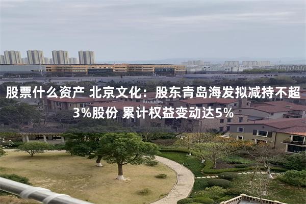 股票什么资产 北京文化：股东青岛海发拟减持不超3%股份 累计权益变动达5%