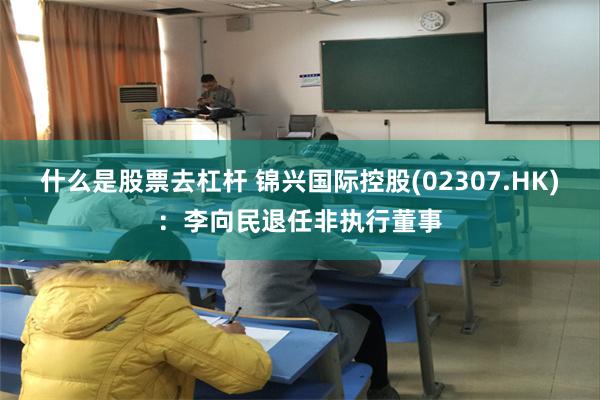 什么是股票去杠杆 锦兴国际控股(02307.HK)：李向民退任非执行董事